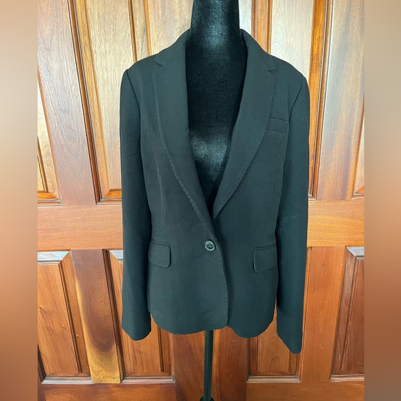 hobbs Jackets & Blazers - HOBBS Womens 1 Button Textured Blazer Jacket UK 12 /US 8 Medium Black Business